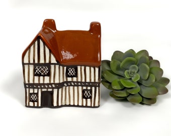 Ceramic Miniature Houses Mudlen End Style English Timber Cottage or Watermill Collectables