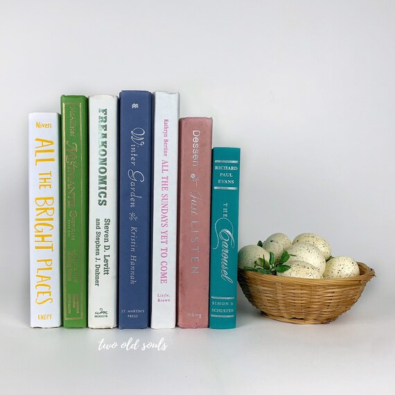 Pastel Decorative Book Collection Of 7 Hardcover Library Shelf Etsy