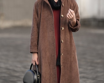 Vintage AMBER STONE Women's 14 Green Wool Coat Mid Century Modern
