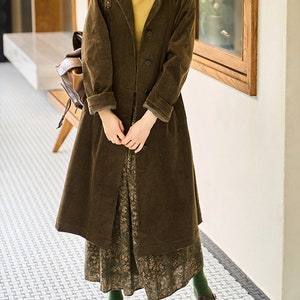 MADEN Corduroy Mid-Length Trench Coat main image 0