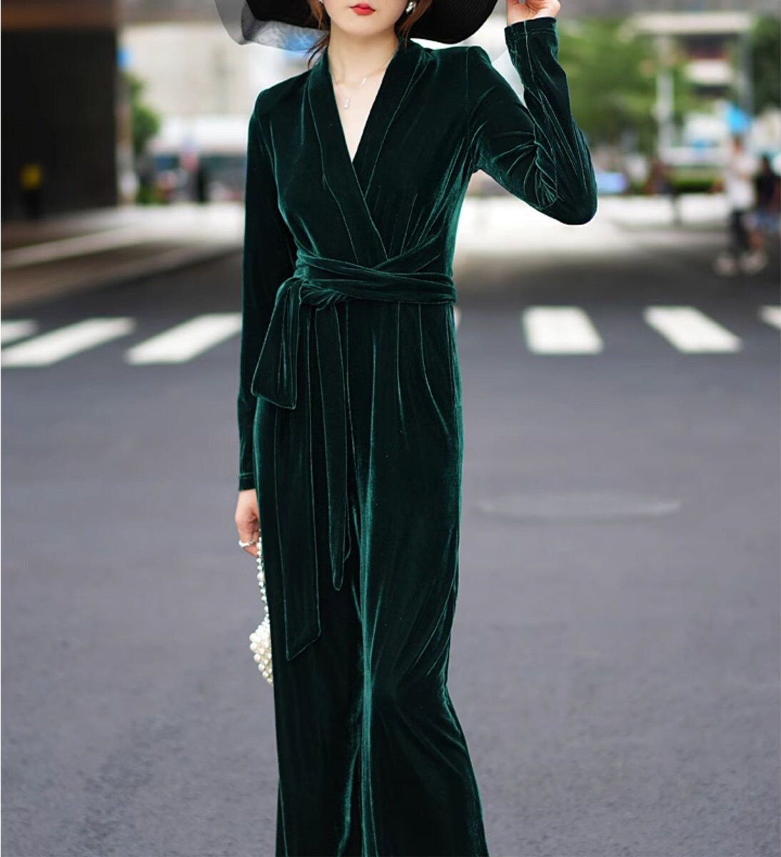 Effortless Elegance: Handmade Velvet Jumpsuit for Women With