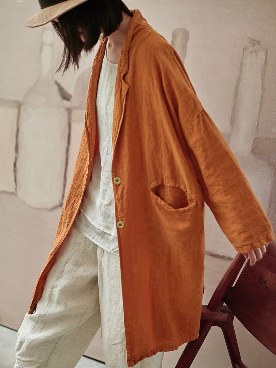 Burnt orange duster coat online