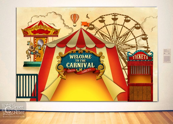 carnival backdrop printable vintage