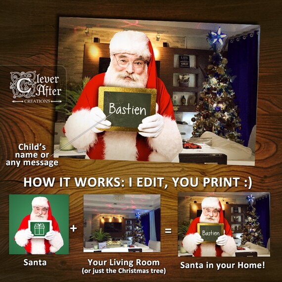 Items Similar To Santa S Photo Inside Your House Home