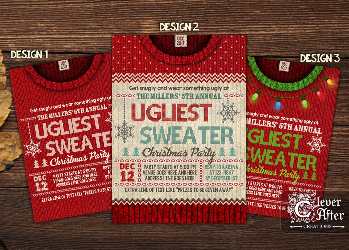 Ugly Sweater Invitation Ugliest Sweater Party Invite Christmas | Etsy