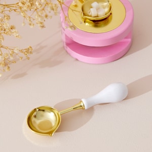 Wax Seal White Double Spout Melting Spoon / Wax Seal Kit, Wax Seal Spoon, Wax Seal Accessories