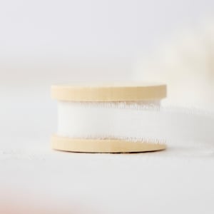 White Linen Ribbon | 6 meter Roll | Wedding bouquets, Wedding stationery