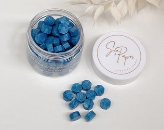 Sealing Wax Beads Royal Blue 100 pieces Premium Wax Seal Beads, Blue Sealing Wax, Light Blue Wax Seal, Royal Blue Seal, Wax Seal Stamp