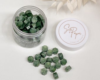 Green Premium Sealing Wax Beads | Wax Seal Beads | Wax Seals | 100 pieces