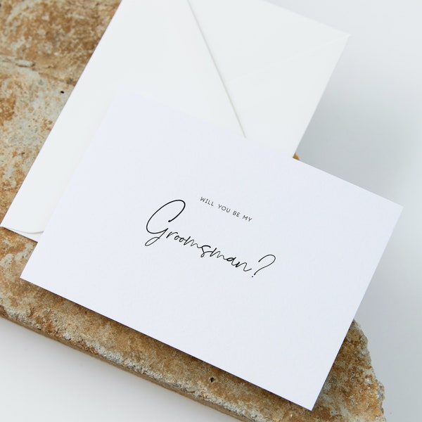 Serez-vous ma carte Groomsman | Cartes de proposition Groomsman | Carte de fête nuptiale