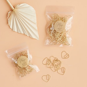 Clips en forma de corazón - Oro / Clips dorados /