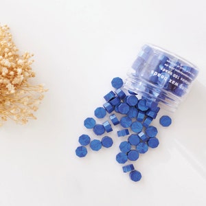 Perline di ceralacca premium blu azzurro / 100 pezzi