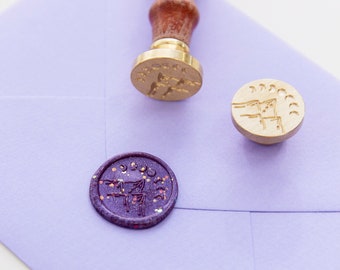 Moon Phases Wax Seal Stamp | Invitation Sealing Stamp, Stationery, Wax Seals