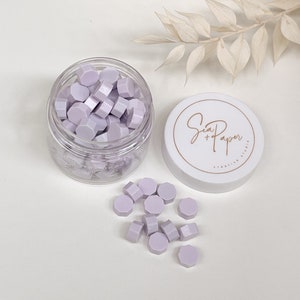 Cuentas de cera de sellado Premium Lila Pastel / 100 piezas