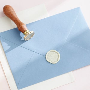 Seashell Shaped Wax Sealing Stamp | Wax Seals | Wedding Invitation Embellishments