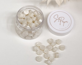 Pearl White Premium Sealing Wax Beads | Wax Seal Beads | Wax Seals | 100 pieces