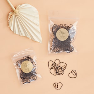 Black Heart Paperclips | Paperclip Set | Heart Shaped Paperclip