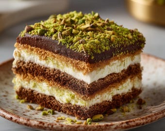 Receta de pastel de chocolate de Dubái (PDF), postre de Oriente Medio, pastel húmedo relleno de pistacho, descarga digital + regalo gratis