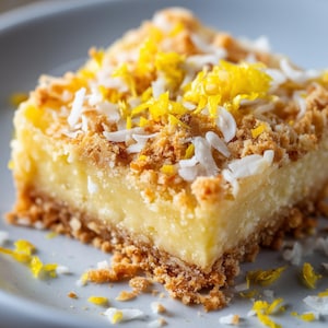 Vegan No Bake Lemon Coconut Bars Recipe PDF, Dairy Free Dessert, Easy Creamy Treat, Digital Download + Free Bonus