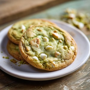 Matcha White Chocolate Chip Cookies Recipe PDF, Earthy Sweet Dessert, Unique Cookie Treat, Digital Download + Free Bonus