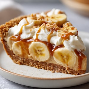 No Bake Vegan Banoffee Pie Recipe PDF, Easy Creamy Dessert, Dairy Free Treat, Digital Download + Free Bonus