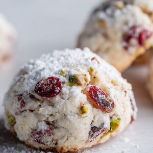 Cranberry Pistachio Shortbread Cookies Recipe PDF, Festive Holiday Dessert, Buttery Nutty Treat, Digital Download + Free Bonus