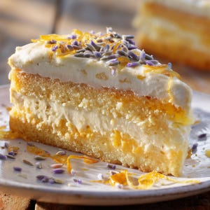 Lemon Lavender Shortbread Mousse Cake Recipe PDF, Citrus Floral Dessert, Unique Elegant Treat, Digital Download + Free Bonus