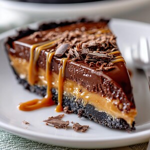 No Bake Caramel Chocolate Tart Recipe PDF, Easy Chocolate Dessert, Creamy Tart Treat, Digital Download + Free Bonus