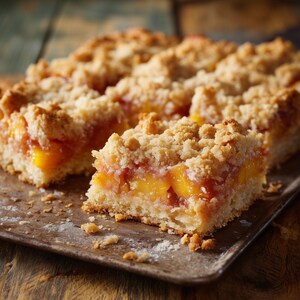 Saffron Peach Cobbler Bars Recipe PDF, Fruity Exotic Dessert, Easy Summer Treat, Digital Download + Free Bonus