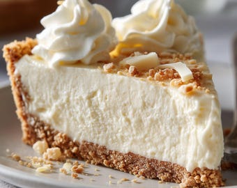 No Bake Vanilla Cream Cheesecake Recipe PDF, Easy Classic Dessert, Creamy Treat, Digital Download + Free Bonus
