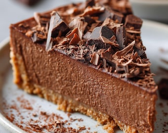 Przepis na wegański sernik czekoladowy bez pieczenia w formacie PDF, deser bez nabiału, łatwy kremowy przysmak, pobieranie cyfrowe + darmowy bonus