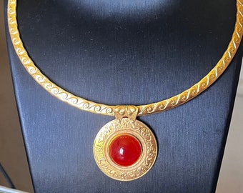 Etruscan necklace CORNELIAN