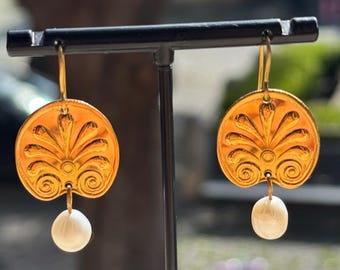 Etruscan Palmette Earrings