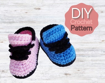 Crochet Pattern Baby Shoes Sneakers