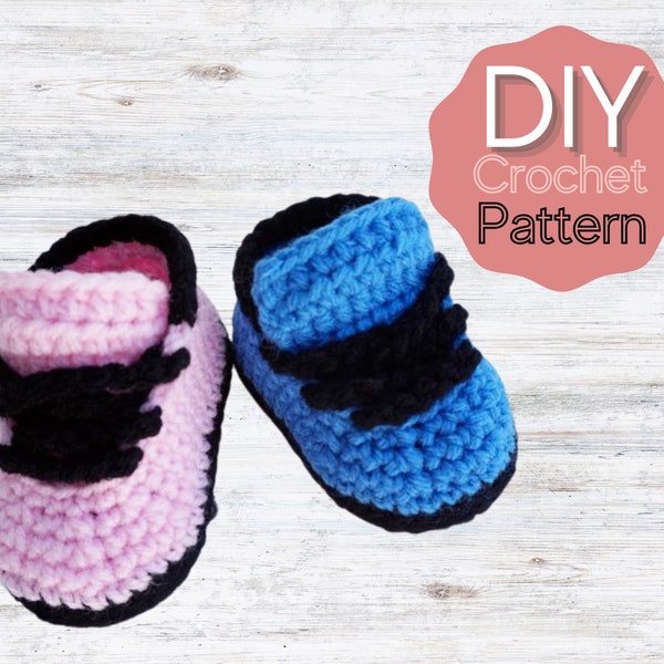 Crochet Pattern Baby Shoes Sneakers