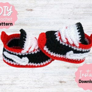 CROCHET PATTERN~ Baby Shoes Pattern~ Baby Sneakers Pattern~ Baby Booties~ Shower Gift~ Crib Shoes~ Newborn Slippers~ Crochet Shoe Pattern