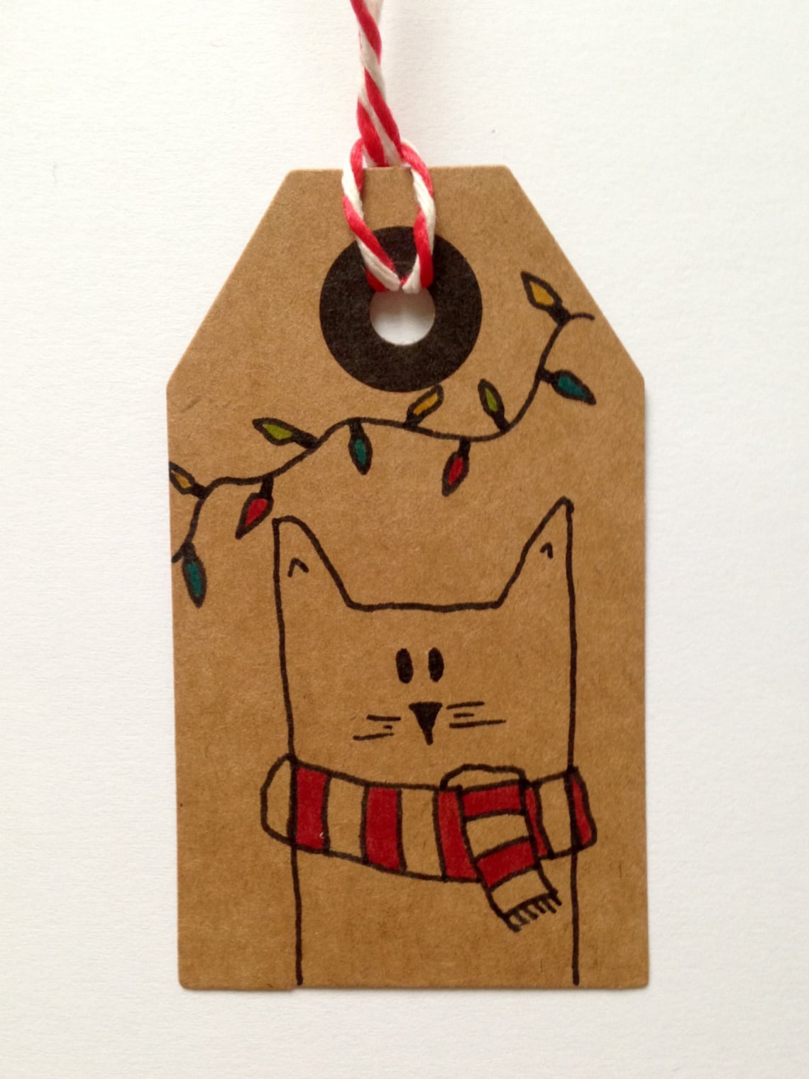 Christmas Cat Gift Tags Set of 3 Etsy