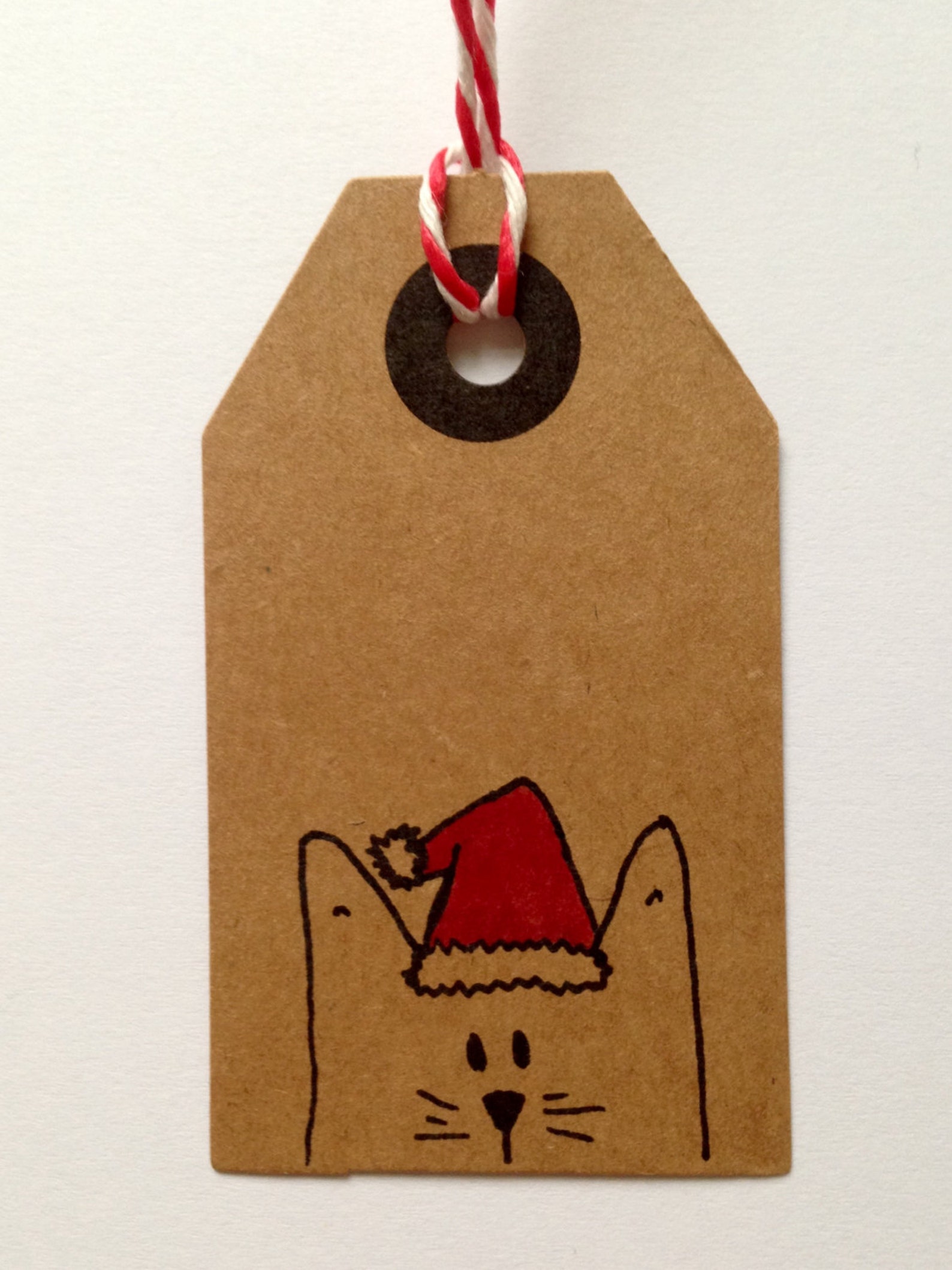 Christmas Cat Gift Tags Set of 3 Etsy