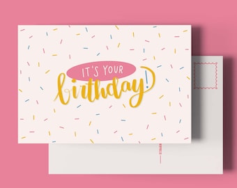 It's Your Birthday Postcard | Birthday Postcard Set, Birthday Greeting Card