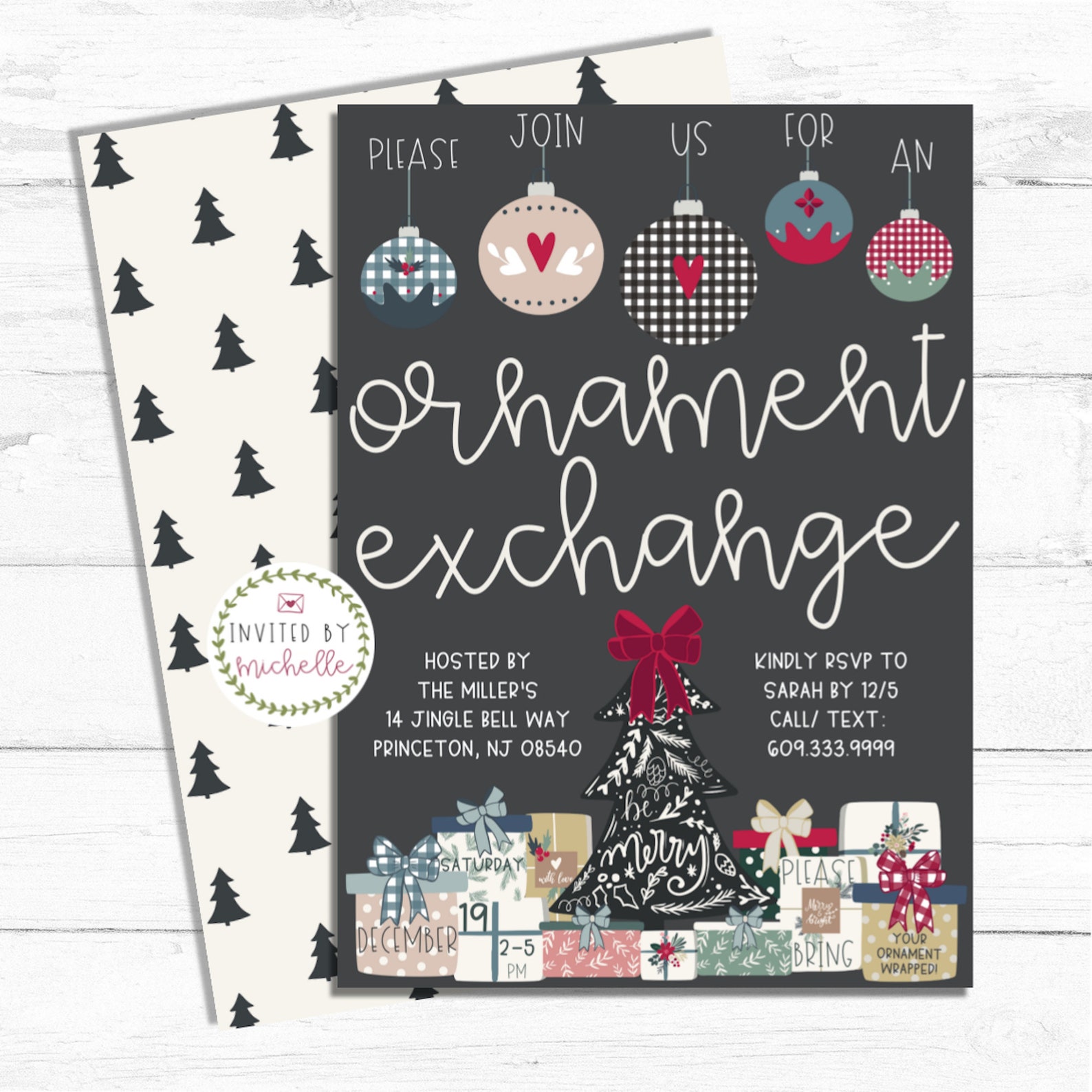 Ornament Exchange Invite, Ornament Exchange, Ornament Exchange