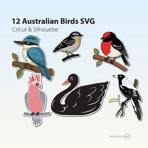 鳥のSVGバンドル – Cricut Silhouette用のオーストラリア固有の鳥12種