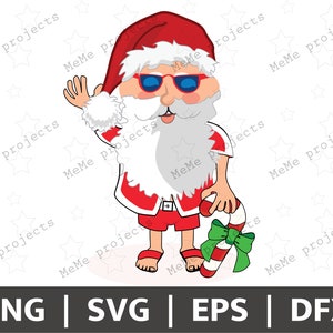 Australian Santa SVG: Aussie Christmas Image (Digital Download)