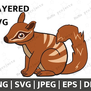 Australian Numbat | Layered Numbat Cricut and Silhouette | Numbat SVG PNG DFX | Numbat | Cute Animals | Numbat Clipart | Save the Numbat