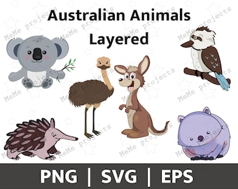 Wombat und junger Wombat Ansichtskarte Australian animals Australien