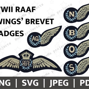 Weltkrieg 2 "Flügel" Brevet Abzeichen | RAAF | Kriegsgefangener | Vickers Wellington Bomberjacke | Zweiter Weltkrieg |Die große Flucht |Stalag Luft III