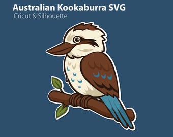 Kookaburra Flying SVG - Png - Dxf - Pdf - Cricut Cut File - Bird