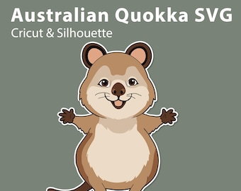 Quokka SVG Cut File – Australian Animal for Cricut & Silhouette