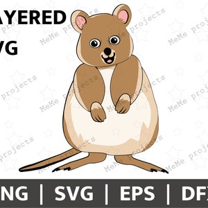 Australische Quokka | Quokka voor Cricut en silhouet | Quokka-SVG | Quokka | Schattige dieren | Quokka DFX PNG | Quokka-clipart | Leuke Quokka