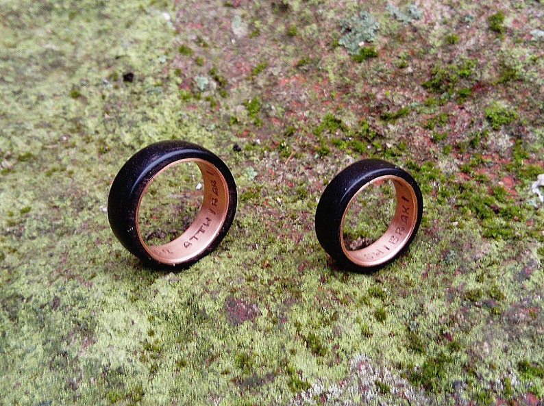 Yer Jalan Atthirari Anni Shekh Ma Shieraki Anni Moon of my life My sun and stars rings Ebony and copper rings geek wedding rings