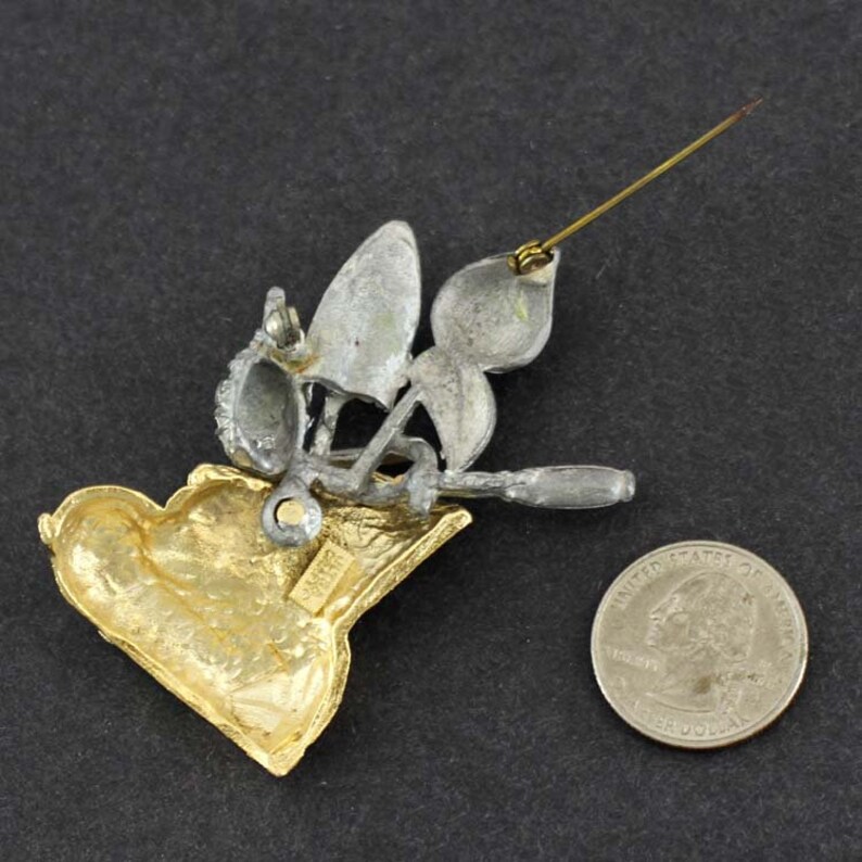 Rare UltraCraft Gardener/'s Work Boot with Gardening Tools Gold Plated Pewter Brooch Pin NEW on Card Vintage Gift Ultra Craft